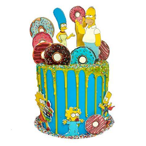dětský dort Simpsonovi s marcipánovou figurkou