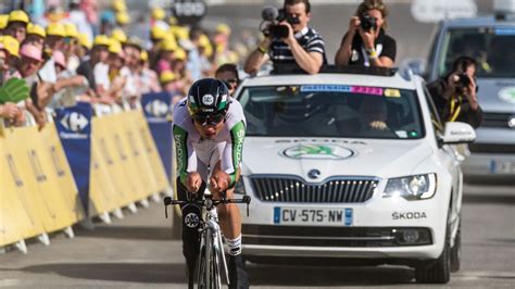 Vítězný cyklista Tour de France v cíli