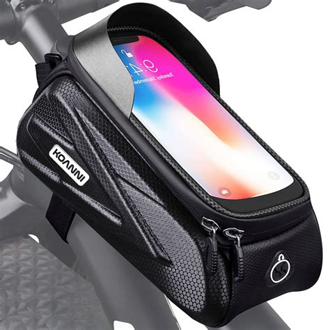 cyklistická brašna s telefonem na řídítkách