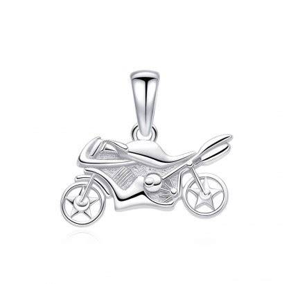 stříbrný přívěsek motorka na řetízku