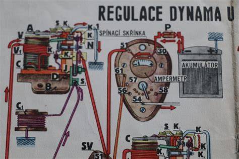 Schéma magnetování dynama Jawa ČZ