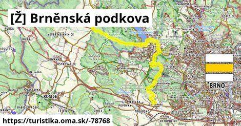 Brněnská podkova mapa trasy