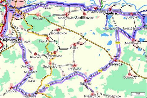 mapa Strakonice a okolní motorkářské trasy