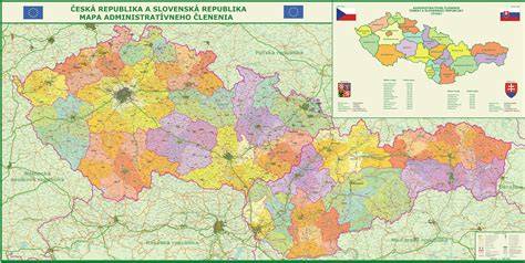 mapa přírodních okruhů Česko Slovensko