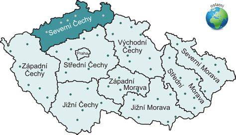 Mapa cyklotras severní Čechy