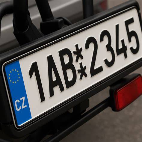 nosič kol s registrační značkou Německo