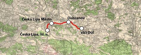 Mapa cyklotras Vlčí Důl Česká Lípa