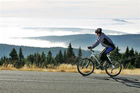 cyklista na české cyklostezce