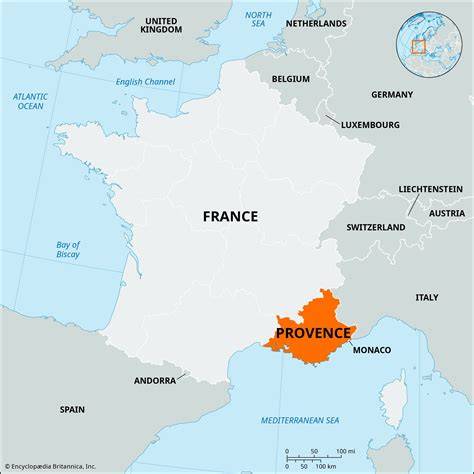 Ilustrativní mapa Provence a hlavních cílů na kole