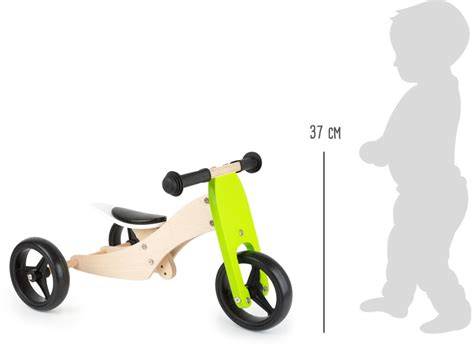 Dřevěná tříkolka Small Foot zelená