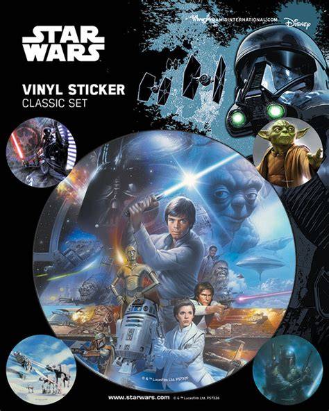 samolepky Star Wars motivy (3-6 motivů)