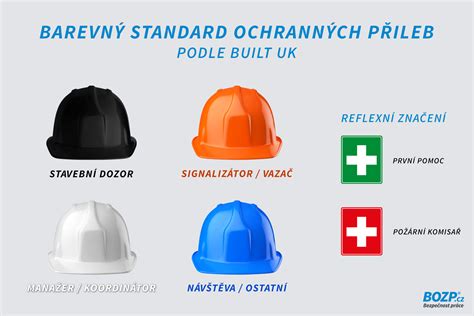 přehledné srovnání barevných provedení ochranných přileb
