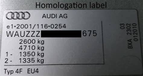 EU homologation label