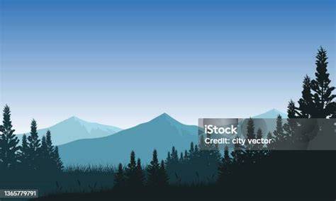 letovisko horské ilustrace